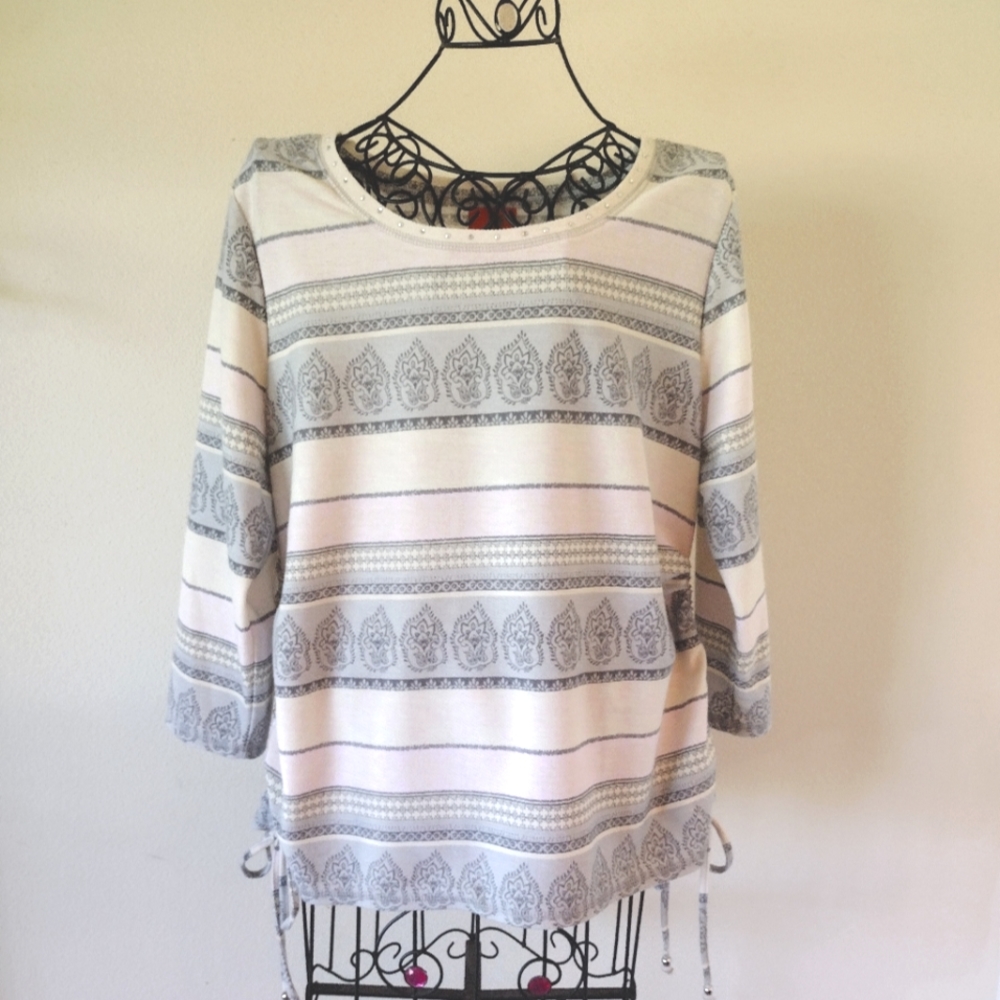 Hearts of Palm Warm Cozy Knit Buttery-Soft, Long Sleeve Women's Top Large